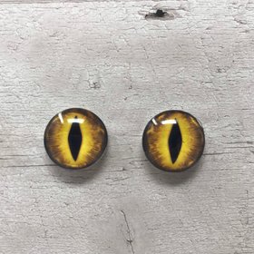 Pair of glass eye cabochons in sizes 6mm to 40mm animal eyes dragon eyes fantasy (153)
