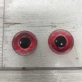 Red Glass eye cabochons in sizes 6mm to 20mm dragon eyes fish reptile lizard iris (403)