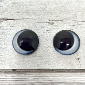 Grey glass eye cabochons in sizes 8mm to 20mm animal eyes dragon eyes large pupils fantasy (472)