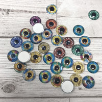 Blue  glass eye cabochons in sizes 8mm to 40mm animal eyes human iris (131)