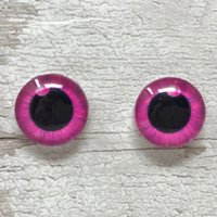 Pink glass eye cabochons large pupil in sizes 8mm to 40mm animal eyes human iris (143)