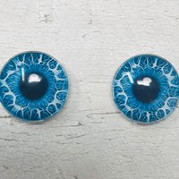 Blue Glass eye cabochons in sizes 6mm to 40mm human eyes monster iris reptile fantasy creature animal eyes (066)
