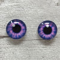 Purple glass eye cabochons in sizes 8mm to 40mm human eyes, fantasy animal iris (123)