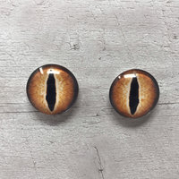 Pair of glass eye cabochons in sizes 6mm to 40mm animal eyes dragon eyes fantasy (154)