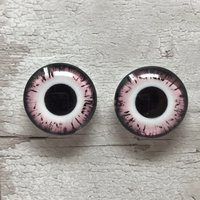 Red glass eye cabochons in sizes 6mm to 20mm dragon eyes cat iris (369)