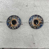 Glass eye cabochons in sizes 6mm to 40mm human iris dog cat animal eyes (412)