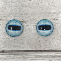 Blue Glass eye cabochons in sizes 6mm to 40mm sheep eyes, horse eyes, deer eyes, goat eyes, octopus eyes mongoose eyes (462)
