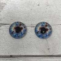 Blue Glass eye cabochons in sizes 6mm to 40mm human iris dog cat animal eyes (424)