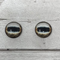 Brown Glass eye cabochons in sizes 6mm to 40mm sheep eyes, horse eyes, deer eyes, goat eyes, octopus eyes mongoose eyes (465)