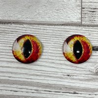 Glass eye cabochons in sizes 8mm to 40mm cat eyes dragon iris animal eyes (484)