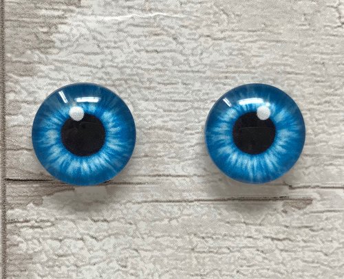Blue glass eye cabochons in sizes 8mm to 40mm human eyes husky iris animal eyes (129)