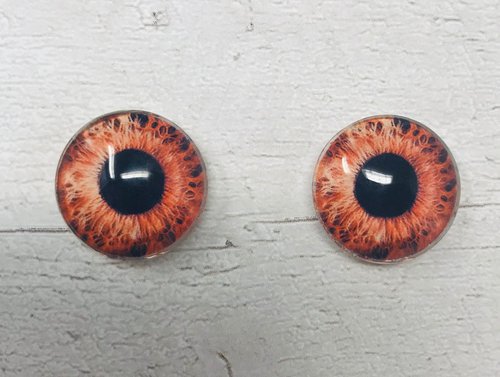 Red Glass eye cabochons in sizes 6mm to 40mm human eyes monster zombie iris fantasy creature animal bat eyes (065)