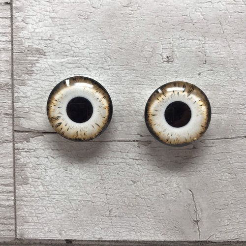 Yellow glass eye cabochons in sizes 6mm to 20mm dragon eyes cat iris (371)