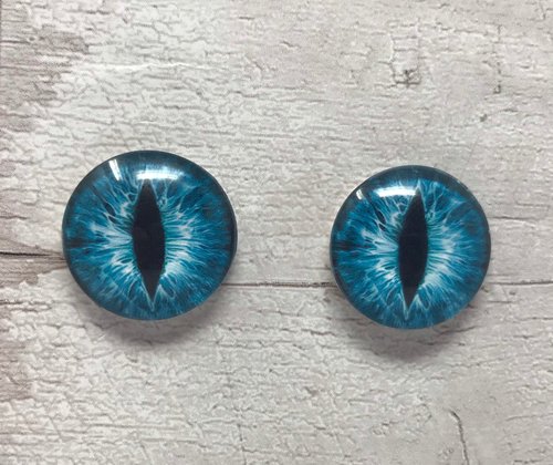 Blue glass eye cabochons has in sizes 6mm to 40mm dragon eyes cat eyes (001)