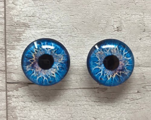 Blue glass eye cabochons in sizes 6mm to 40mm dragon eyes cat iris (361)