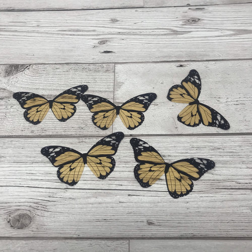 Butterfly wings - yellow and black acetate butterfly wings