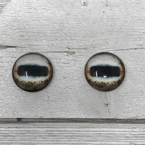 Brown Glass eye cabochons in sizes 6mm to 40mm sheep eyes, horse eyes, deer eyes, goat eyes, octopus eyes mongoose eyes (465)