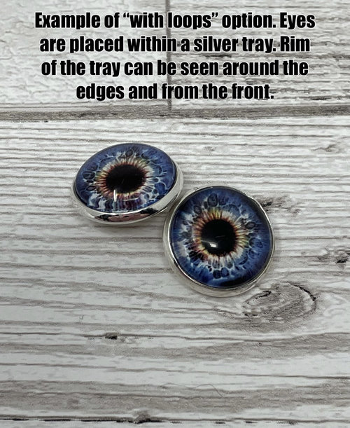Blue glass eye cabochons in sizes 8mm to 40mm human eyes husky iris animal eyes (129)