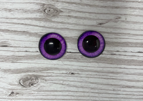 Purple glass eye cabochons in sizes 6mm to 40mm human bird animal zombie eyes (503)