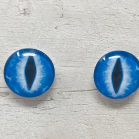 Blue Glass eye cabochons in sizes 6mm to 40mm dragon cat eyes monster iris snake fantasy creature animal eyes (113)