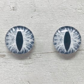 Black and white Glass eye cabochons in sizes 6mm to 40mm dragon cat eyes monster iris reptile fantasy creature animal eyes (100)