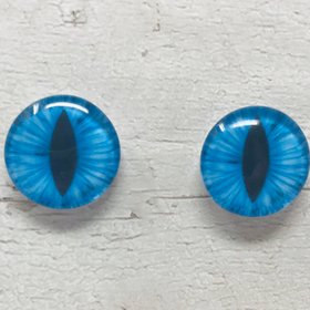 Blue Glass eye cabochons in sizes 6mm to 40mm dragon cat eyes monster iris snake fantasy creature animal eyes (104)