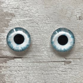 Icy glass eye cabochons in sizes 6mm to 40mm human bird animal zombie eyes (130)