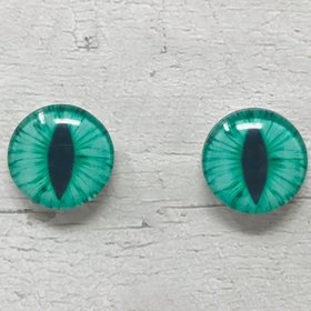 Green Glass eye cabochons in sizes 6mm to 40mm dragon cat eyes monster iris lizard fantasy creature animal eyes (117)
