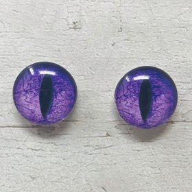 Purple Glass eye cabochons in sizes 6mm to 40mm dragon cat eyes monster iris snake fantasy creature animal eyes (112)