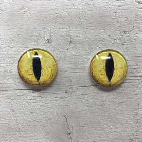Yellow glass eye cabochons in sizes 6mm to 40mm animal eyes dragon eyes fantasy (159)