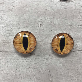 Orange glass eye cabochons in sizes 6mm to 40mm animal eyes dragon eyes fantasy (157)