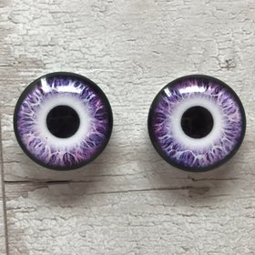 Purple glass eye cabochons in sizes 6mm to 20mm dragon eyes cat iris (373)