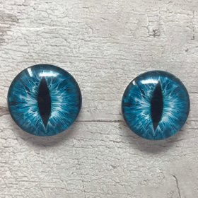 Blue glass eye cabochons has in sizes 6mm to 40mm dragon eyes cat eyes (001)