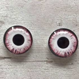 Red glass eye cabochons in sizes 6mm to 20mm dragon eyes cat iris (370)