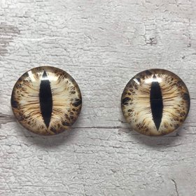 Brown glass eye cabochons in sizes 6mm to 40mm dragon eyes cat iris (013)