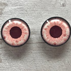 Zombie monster glass eye cabochons in sizes 6mm to 20mm dragon eyes cat iris (374)