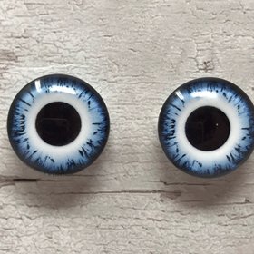 Blue glass eye cabochons in sizes 6mm to 20mm dragon eyes cat iris (366)