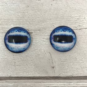 Blue Glass eye cabochons in sizes 6mm to 40mm sheep eyes, horse eyes, deer eyes, goat eyes, octopus eyes mongoose eyes (463)