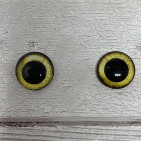 Yellow glass eye cabochons in sizes 6mm to 40mm human bird animal zombie eyes (500)